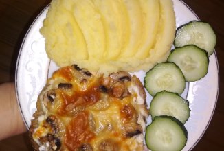 Мясо по-французки с грибами