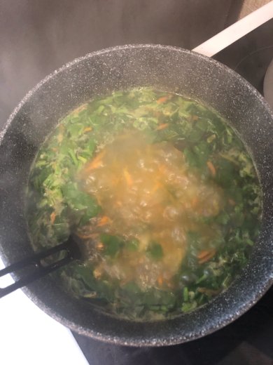 Суп со шпинатом - Шаг 1