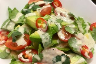 🥗Салат из авокадо с постным майонезом из орехов кешью