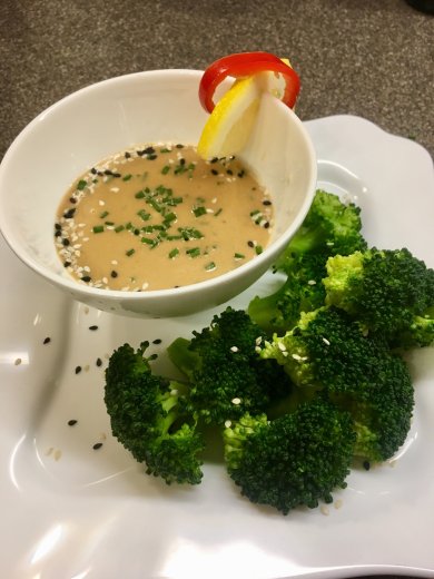 Полезный ужин : 🥦Брокколи с кунжутным соусом ☘️ - Шаг 4