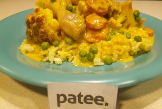 Рис с курицей и цветной капустой под соусом карри