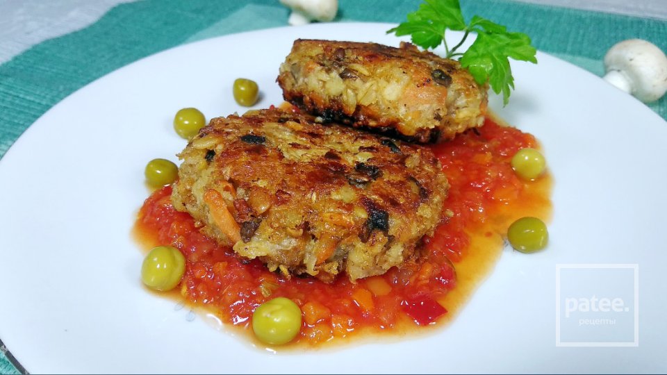 Постные котлеты с грибами - Шаг 12