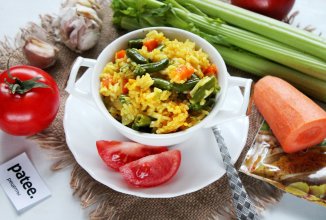 Постный плов с овощным ассорти