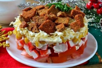 Салат "Коррида" с крабовыми палочками