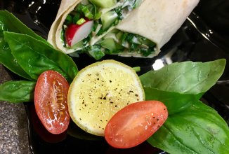 Постный зелёный салат 🥗 в лаваше