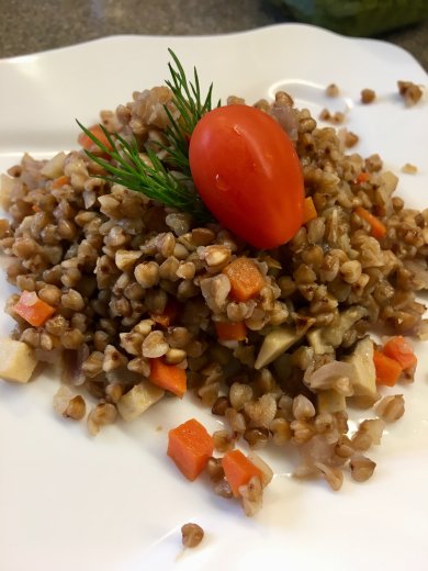 Постная гречка с грибами - Шаг 5