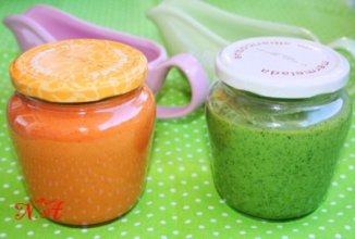 Канарские соусы:зеленый-моху верде и красный-моху роху