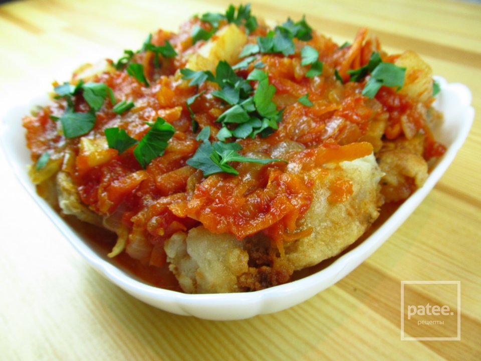 Рыба в томатном соусе с ананасами - Шаг 3