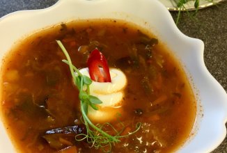 Постные щи с черносливом