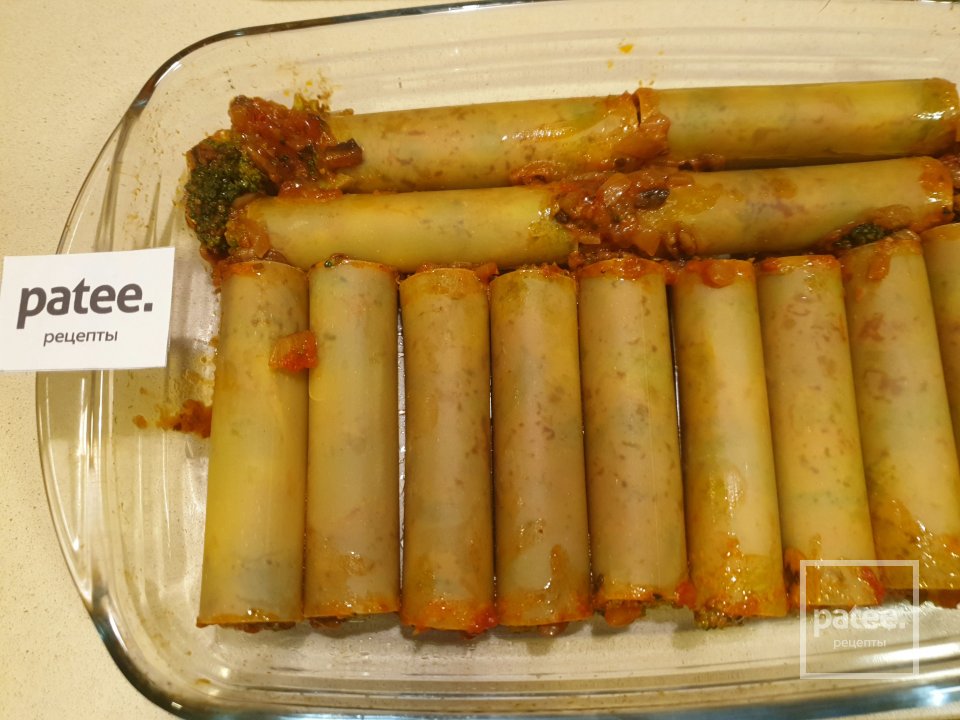Канелоне с начинкой из брокколи и шампиньонов - Шаг 14