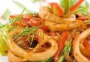 Остренький салат &laquo;Оранжевый кальмар&raquo;