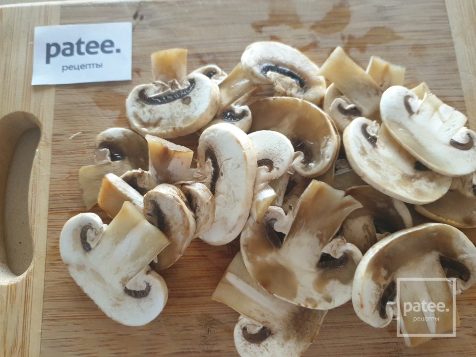 Филе трески с грибами и спаржей - Шаг 5