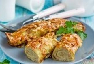 Картофельные рулетики с куриным фаршем