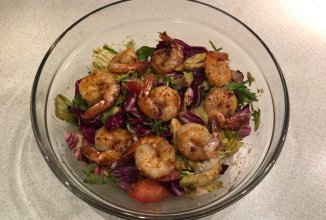 Салат с креветками