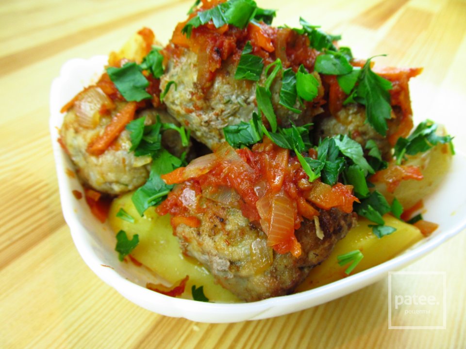 Тефтели с картофелем запеченные в духовке - Шаг 5