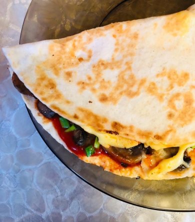 Грибная кесадилья. - Шаг 6