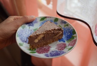 шоколадно-сметанный банановый тортик