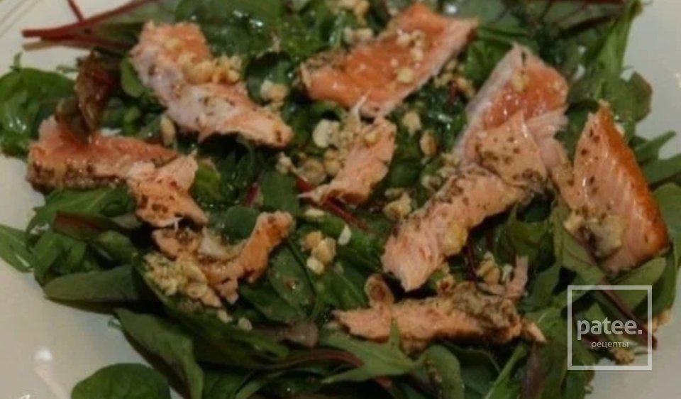 Теплый салат с семгой - Шаг 7