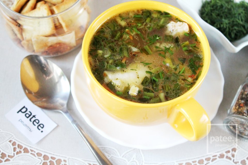 Легкий куриный суп с вермишелью и черемшой - Шаг 17