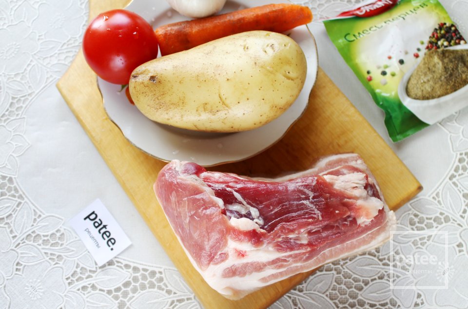 Свинина с овощами в банке в духовке запеченная - Шаг 1