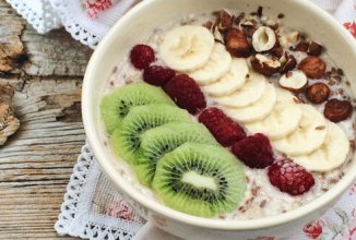 Овсянка на воде с бананом