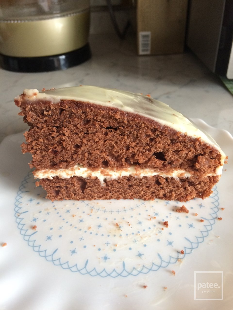 Базовый торт с шоколадным бисквитом - Шаг 2