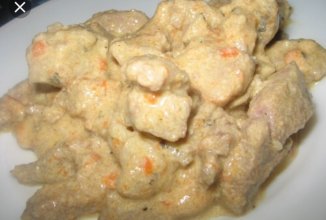 Мясо в сливках тушеных