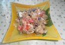 Салат из баклажанов, помидоров и курицы