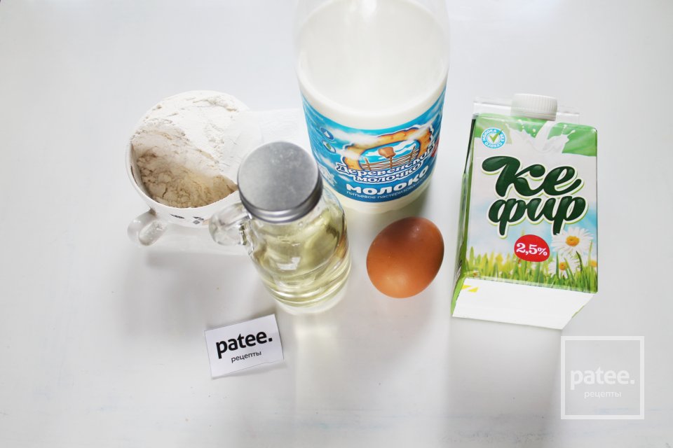 Блинчики ванильные на молоке и кефире - Шаг 1