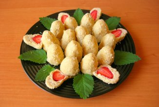 Печенье без выпечки с клубникой, оригинальный десерт за 15 минут!