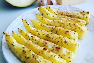 Запеченый кабачок с сыром