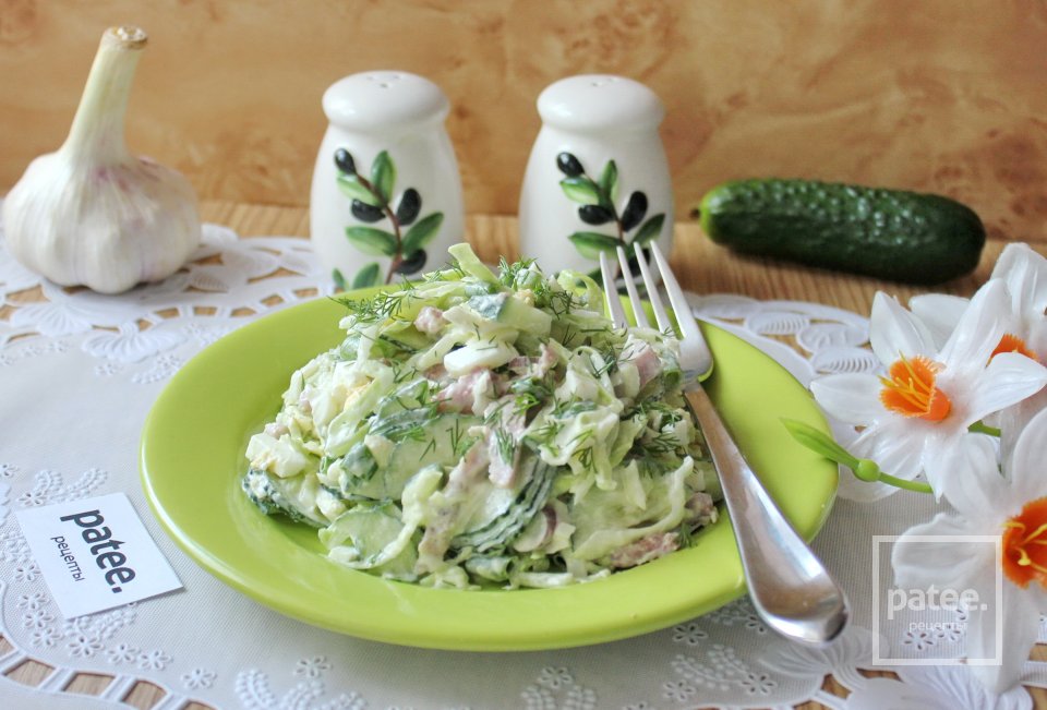 Салат с ветчиной и капустой - Шаг 10