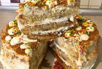 Бисквитный торт с начинкой