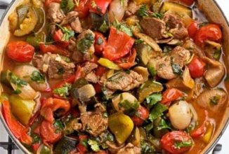 Баранина с овощами