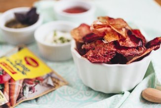 Свекольные чипсы в микроволновке