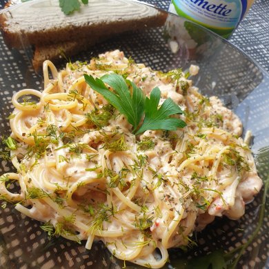 Паста с лангустином в сливочно-чесночном соусе - Шаг 1