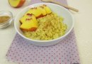 Пшеная каша с персиком и шоколадом