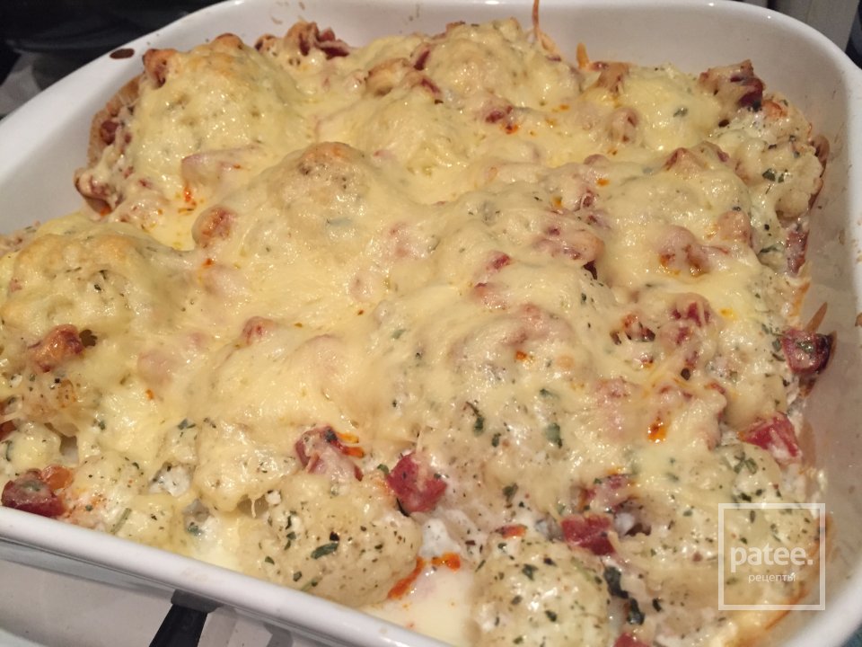 Цветная капуста с чоризо и сыром - Шаг 5