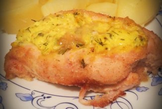Куриное филе начинённое творогом с куркумой