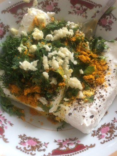 Куриное филе начинённое творогом с куркумой - Шаг 1