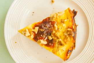 Диетическая творожная запеканка с бананом