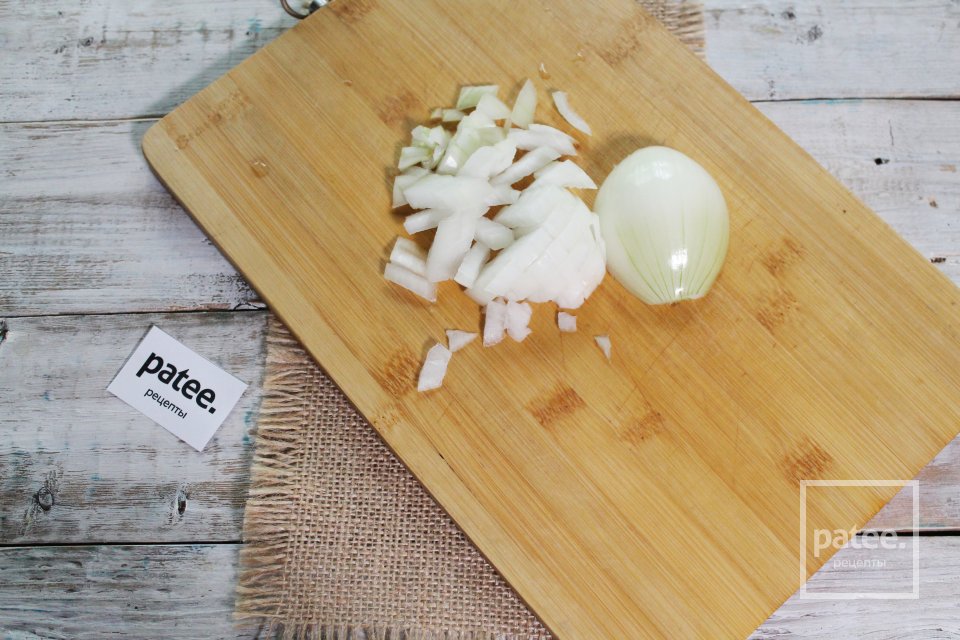 Киш с лососем порционный в формочке из фольги - Шаг 7