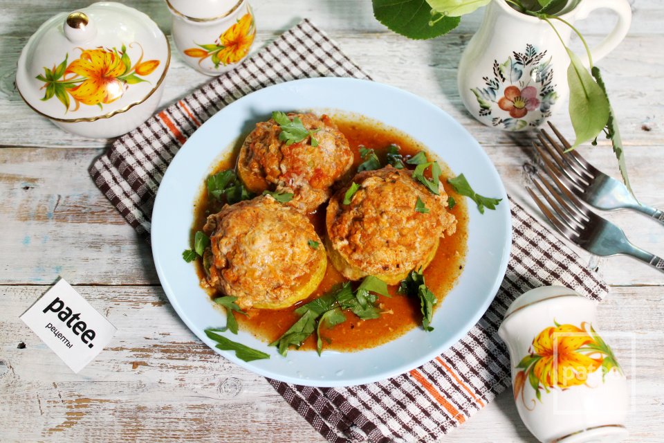 Фаршированные кабачки в томатном соусе - Шаг 15