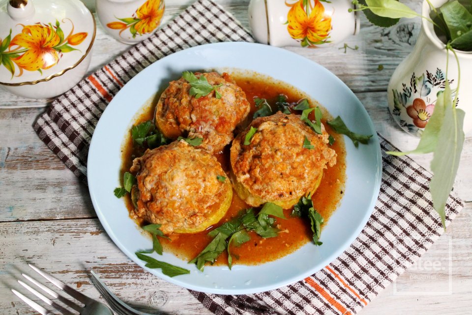 Фаршированные кабачки в томатном соусе - Шаг 16