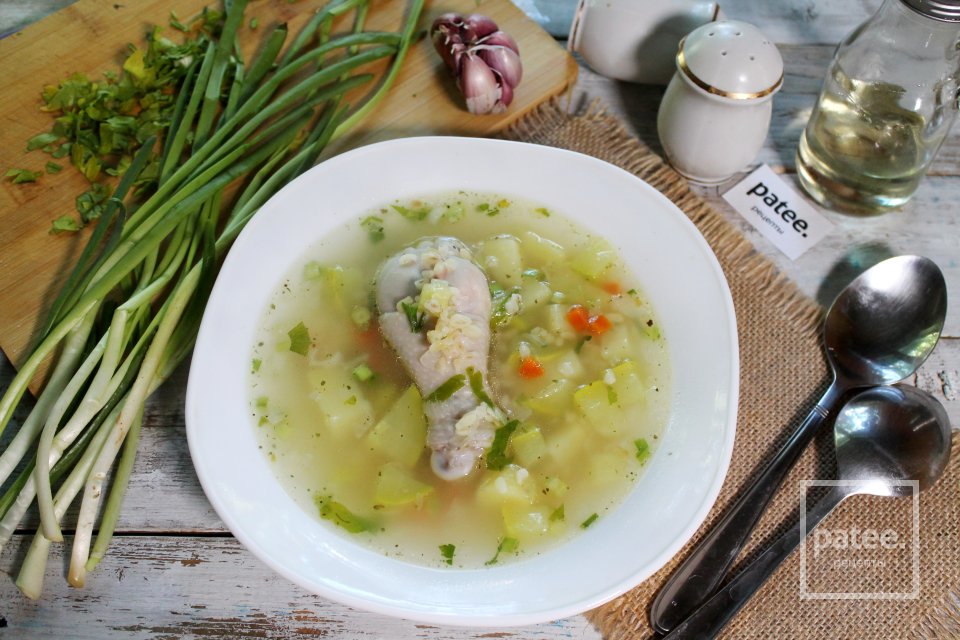 Куриный суп с цукини - Шаг 10