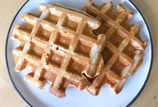 Творожные бельгийские вафли с отрубями