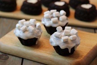 Шоколадные кексы на кефире