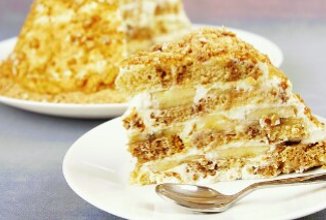 Торт "Писочный-банан" из трех ингридиентов