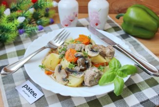 Жаркое с говядиной и грибами