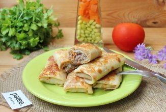 Блинчики с мясом и капустой